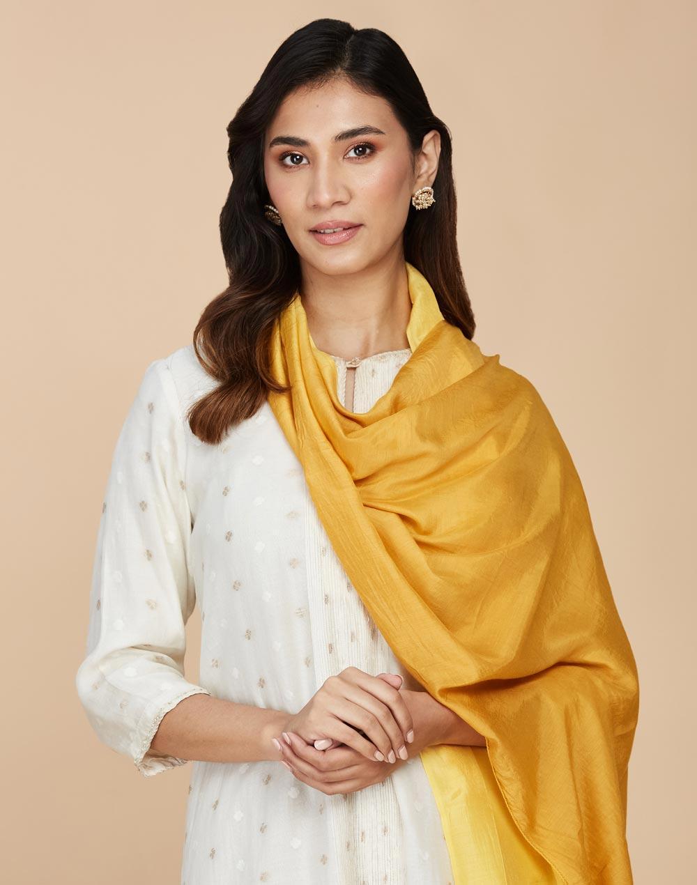 yellow modal tie and dye stole