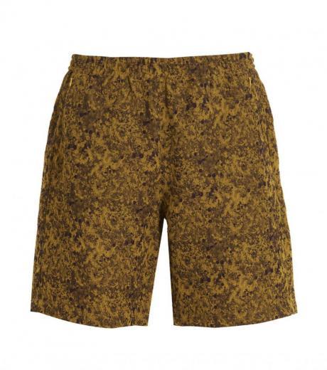 yellow printed bermuda shorts
