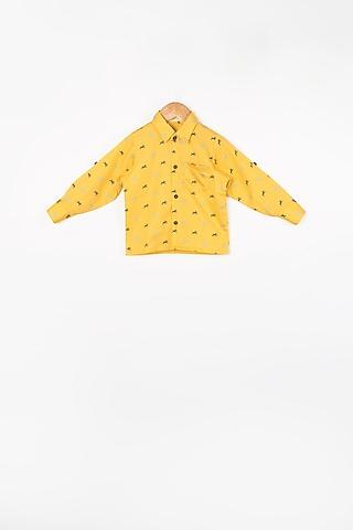 yellow printed shirt for boys