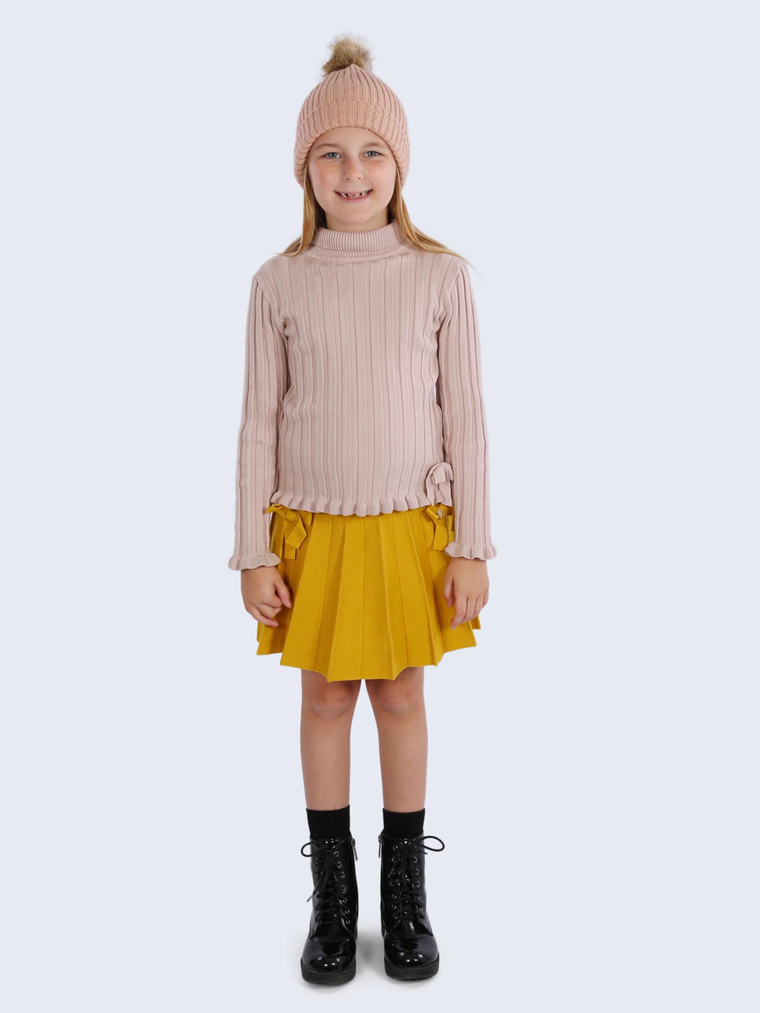 yellow solid skirt