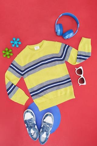 yellow stripe sweater