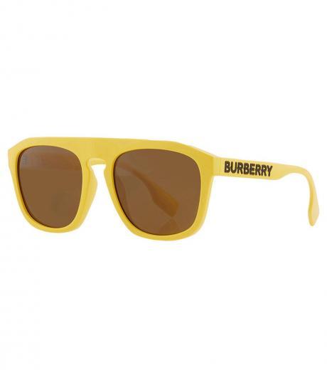 yellow wren brown browline sunglasses