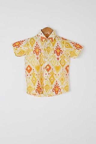 yellow & orange printed shirt for boys