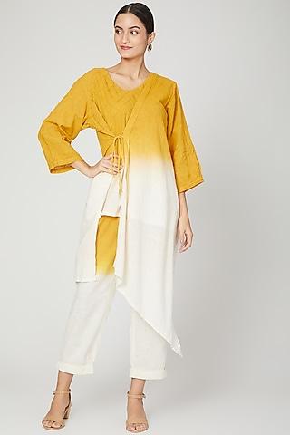 yellow & white ombre tunic with pants