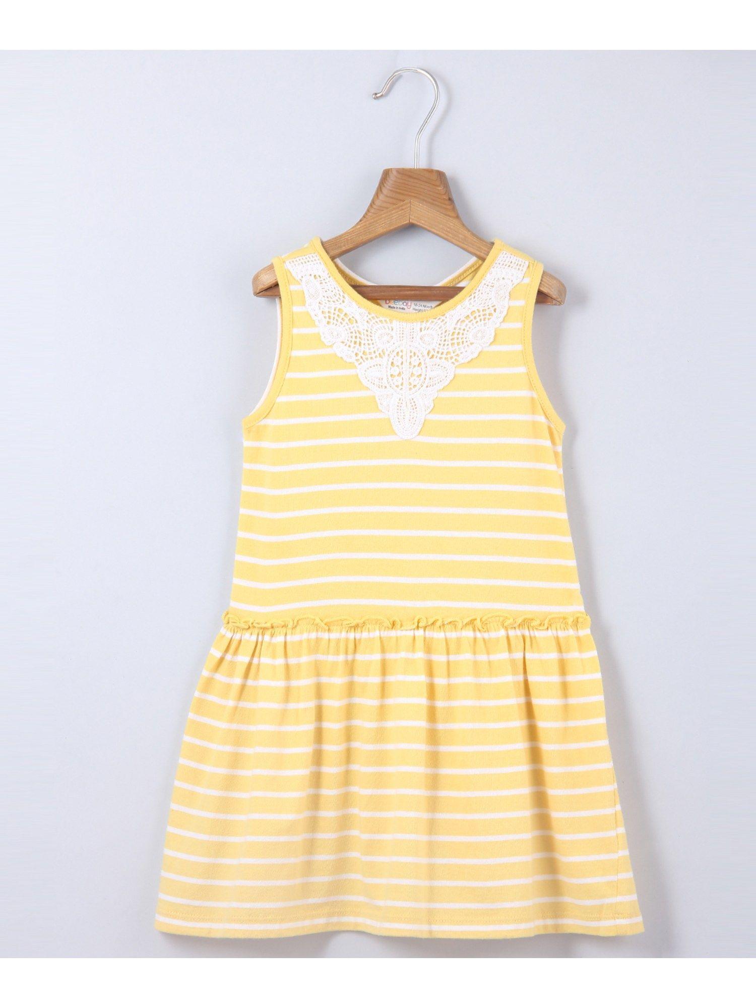 yellow & white stripe a-line dress (yellow)