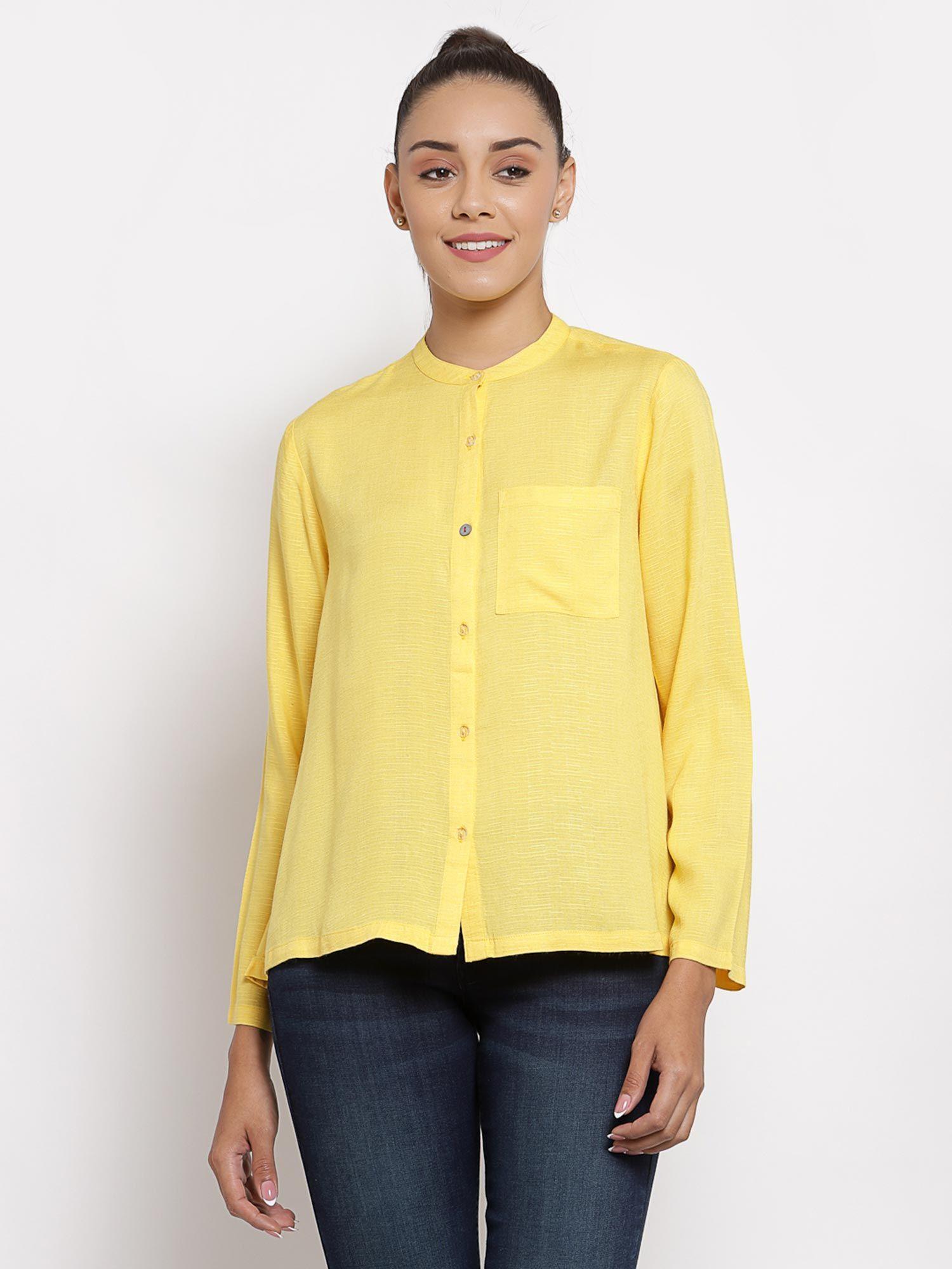yellow a line shirt