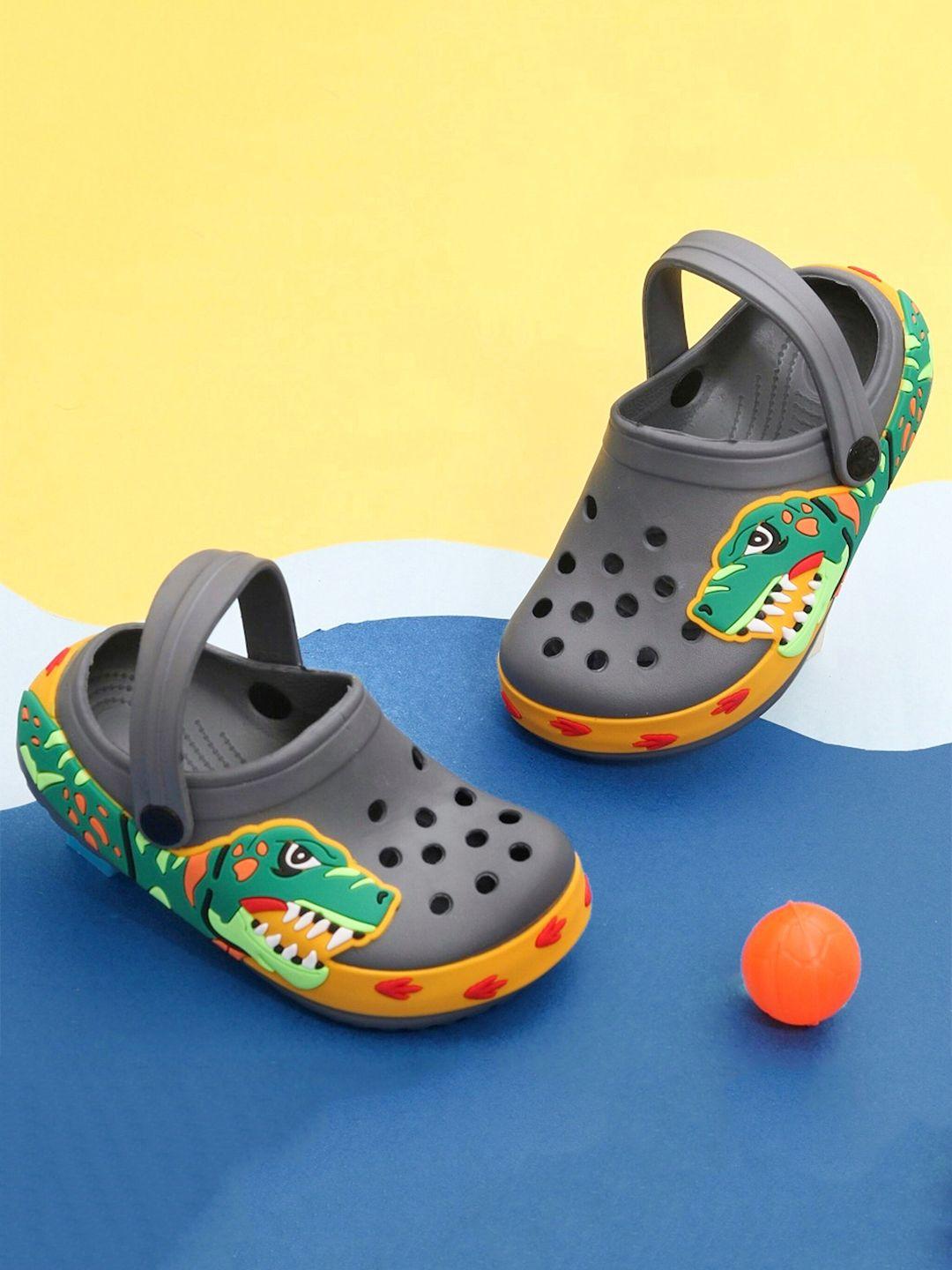 yellow bee boys comfortable dinosaurs printed clogs sandals