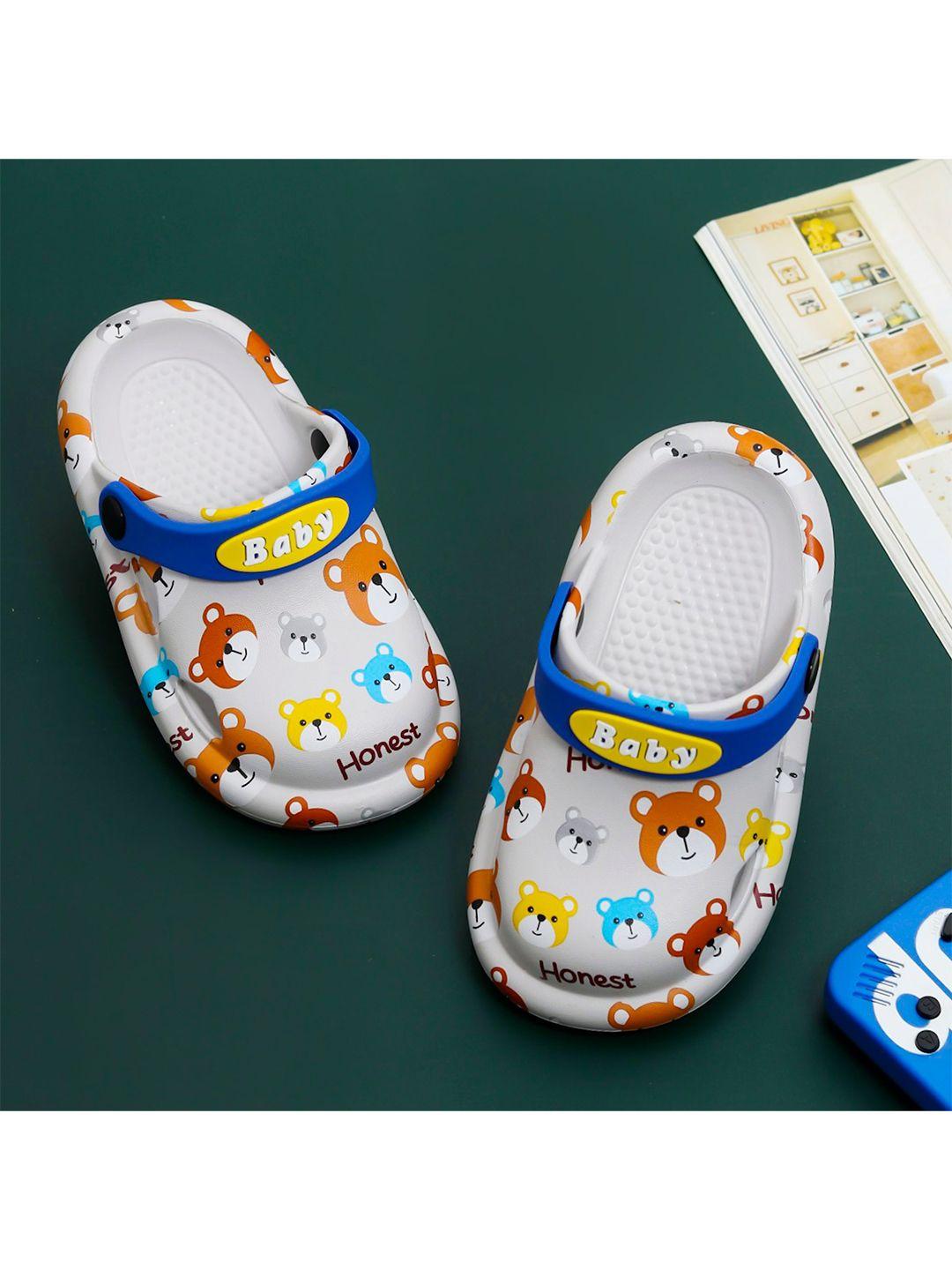 yellow bee boys grey & blue clogs sandals