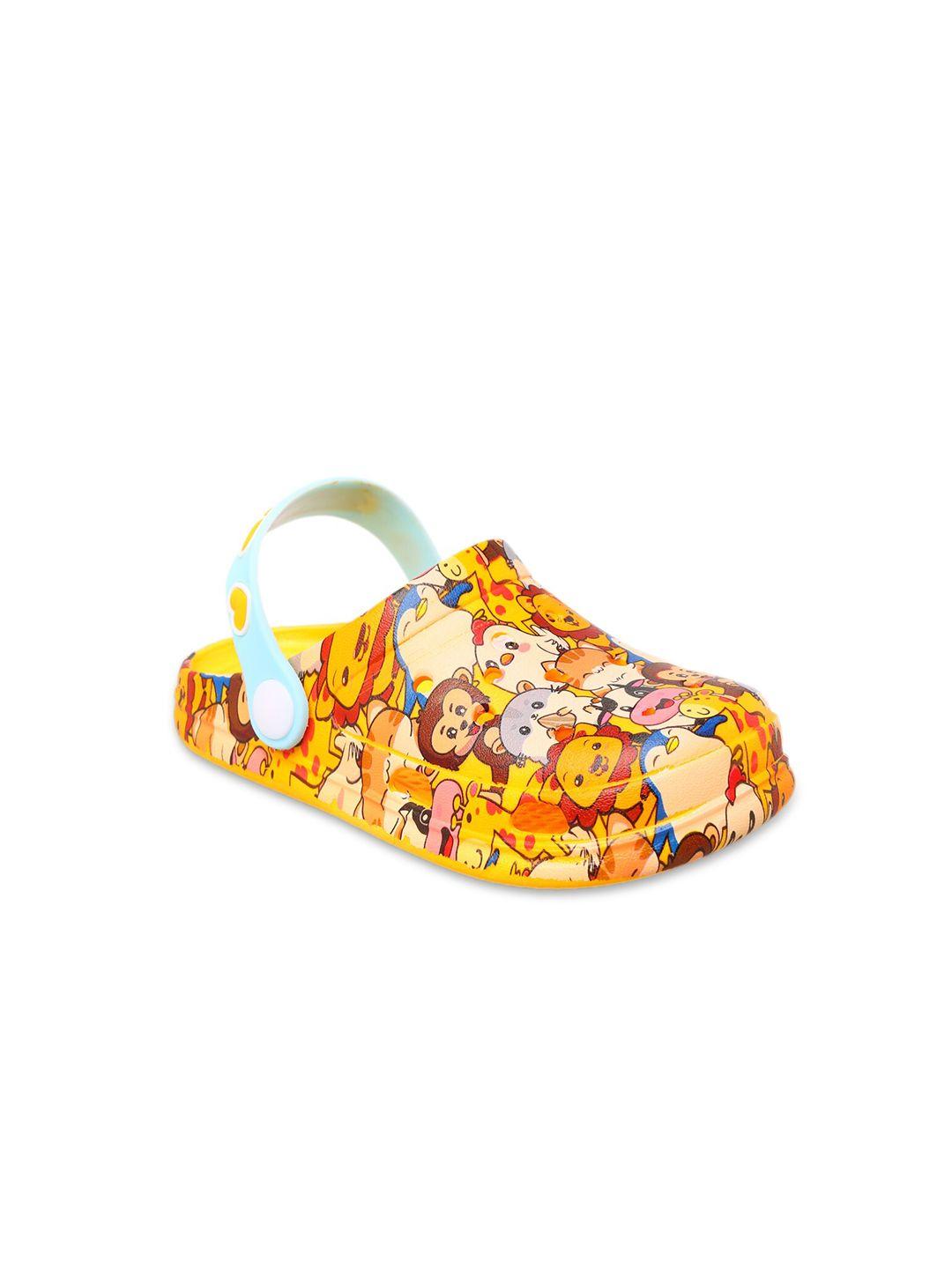 yellow bee boys yellow & brown clogs sandals