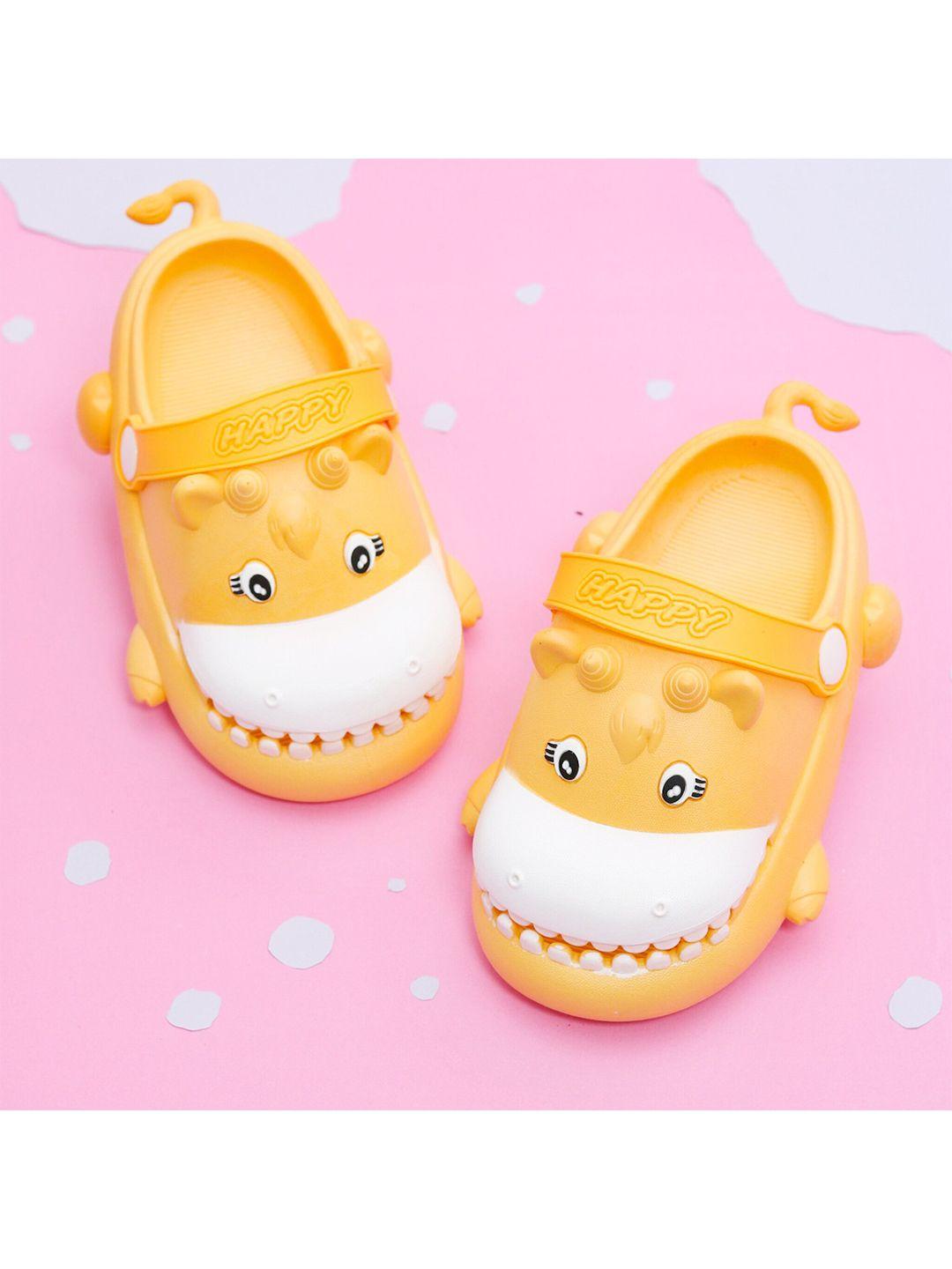 yellow bee boys yellow & white clogs sandals
