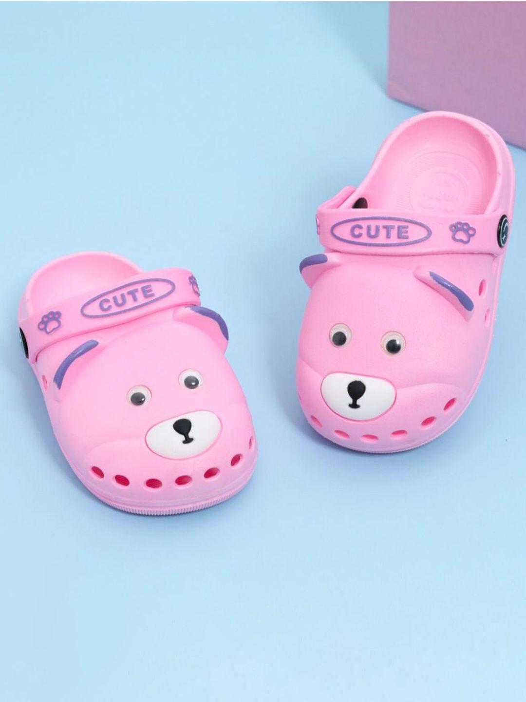 yellow bee girls cute bear applique rubber clogs