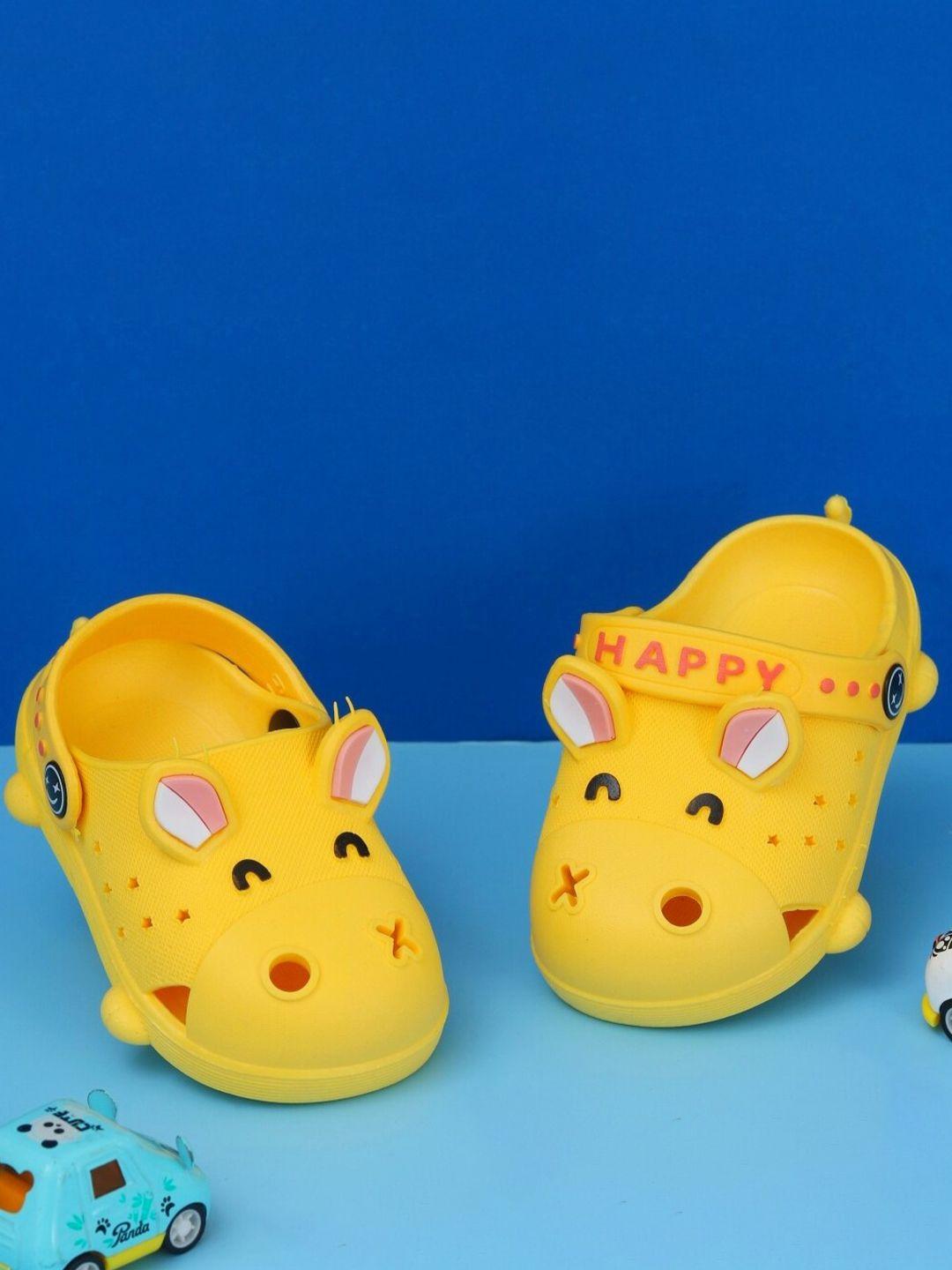 yellow bee kids cute animal self design rubber clogs