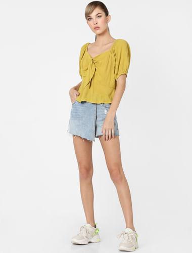 yellow bow detail top