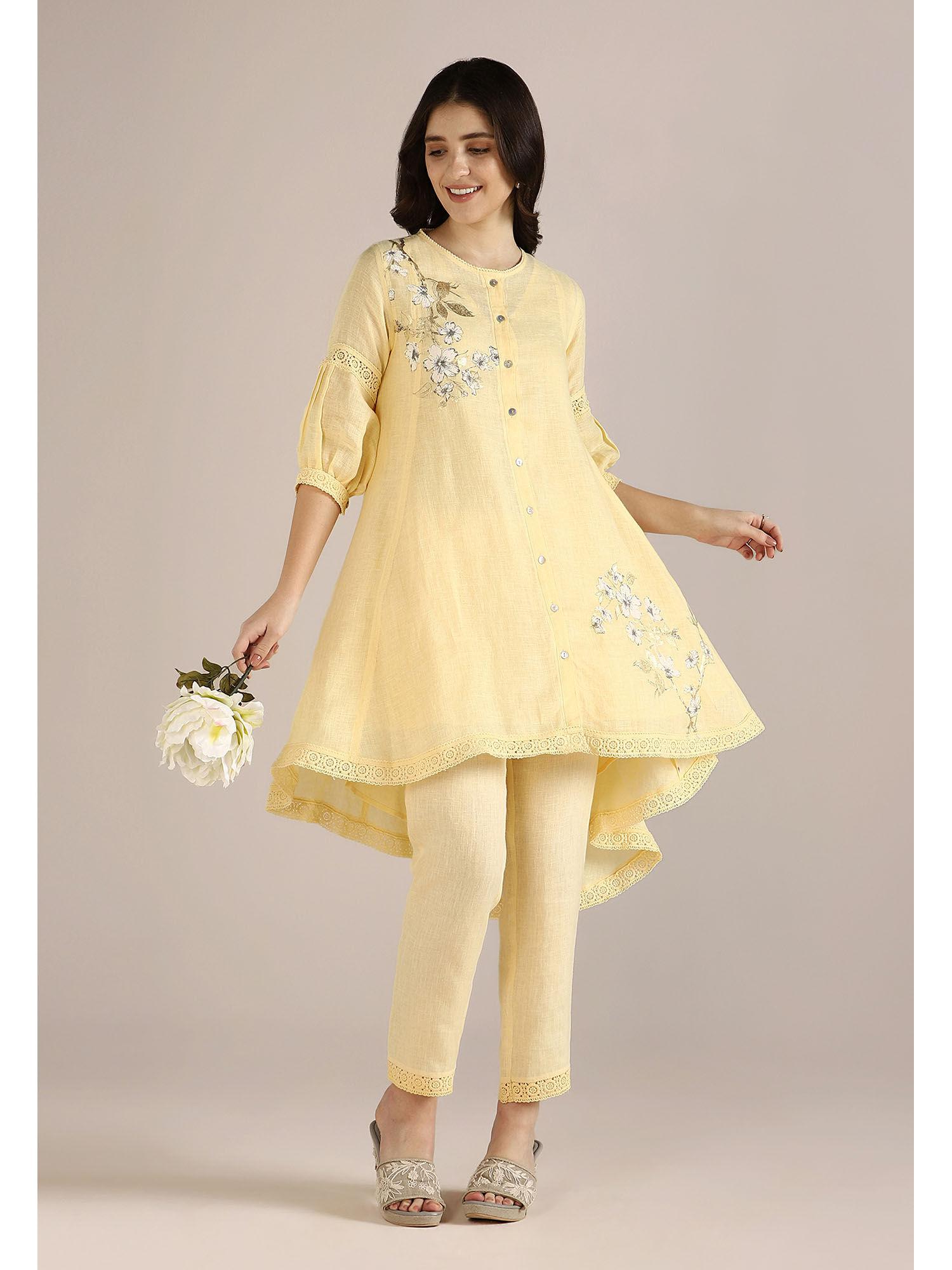 yellow buttercup camelia ice cream cone co-ord (set of 2)