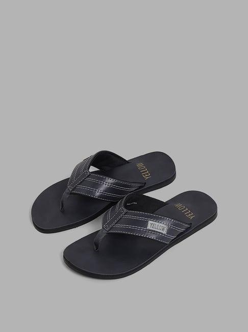 yellow by westside navy thong sandals