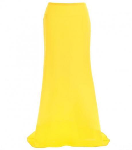 yellow cady long skirt