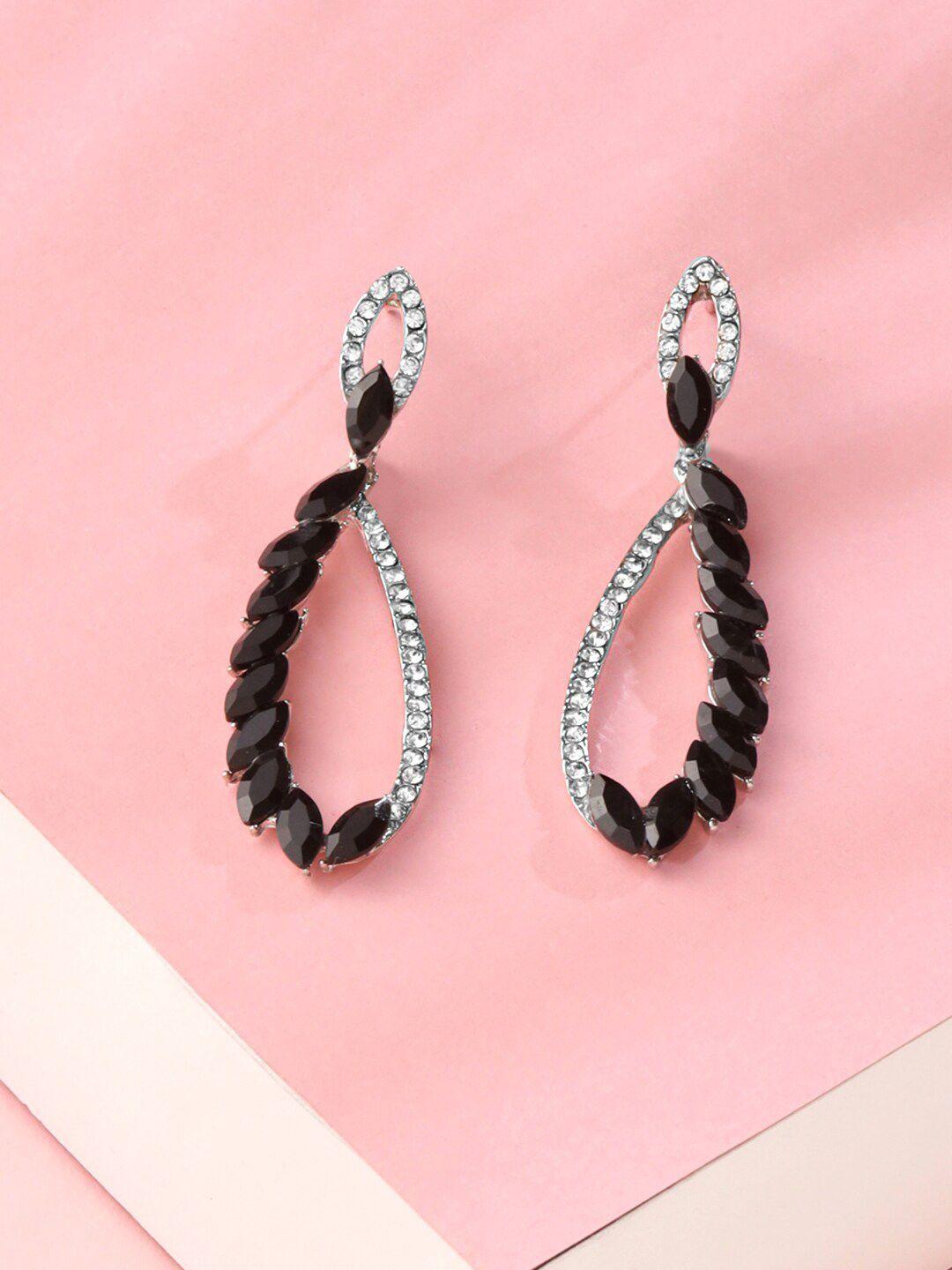 yellow chimes black contemporary drop earrings