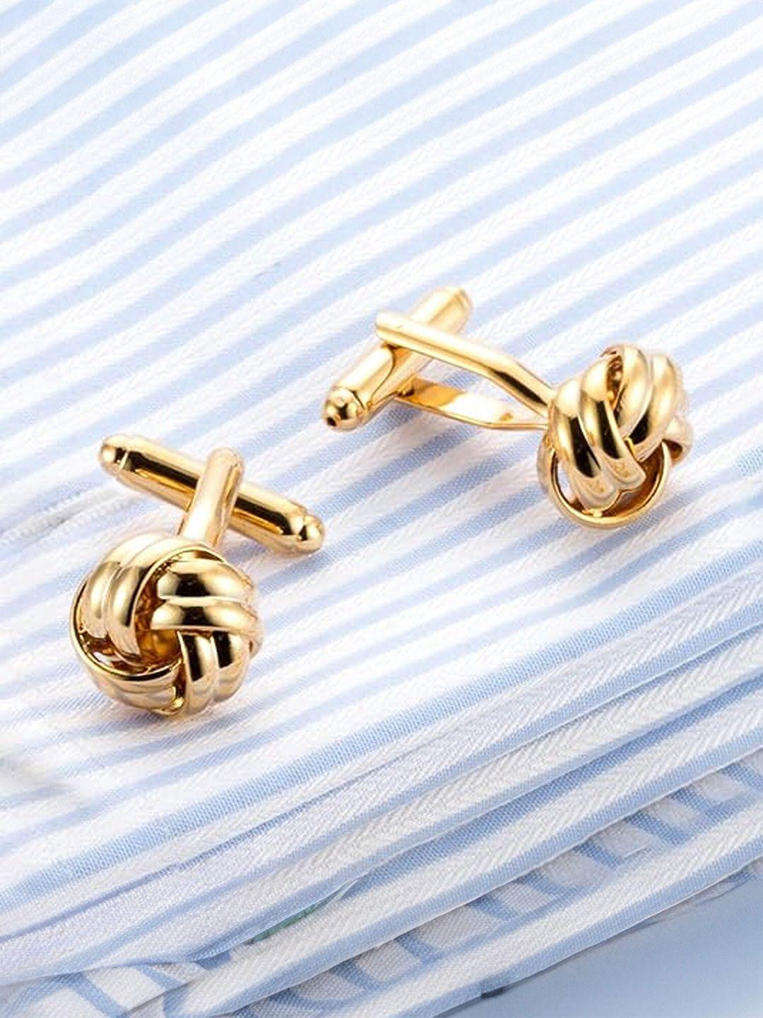 yellow chimes gold-plated cufflink