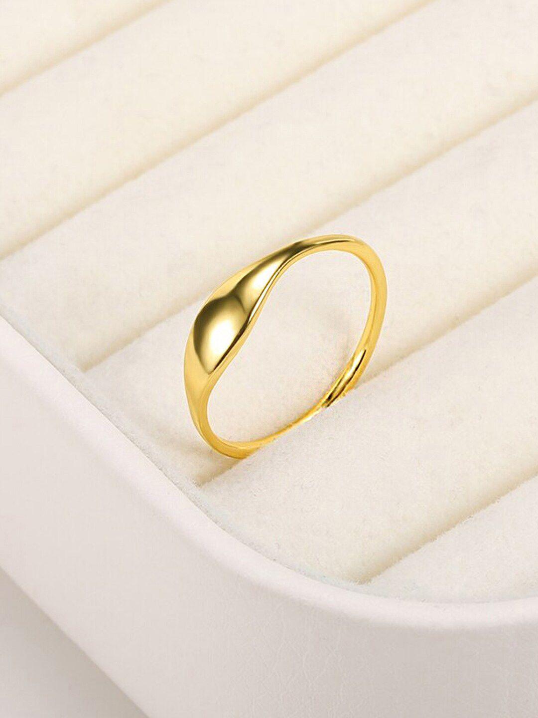 yellow chimes gold-plated finger ring