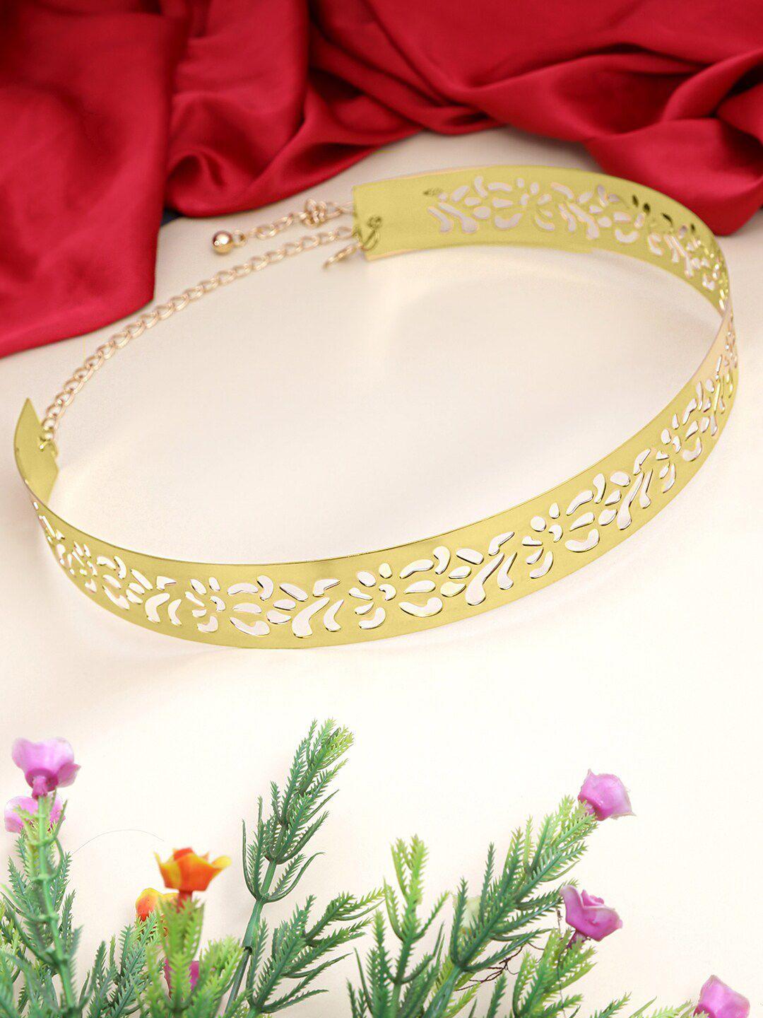 yellow chimes gold-plated waist band