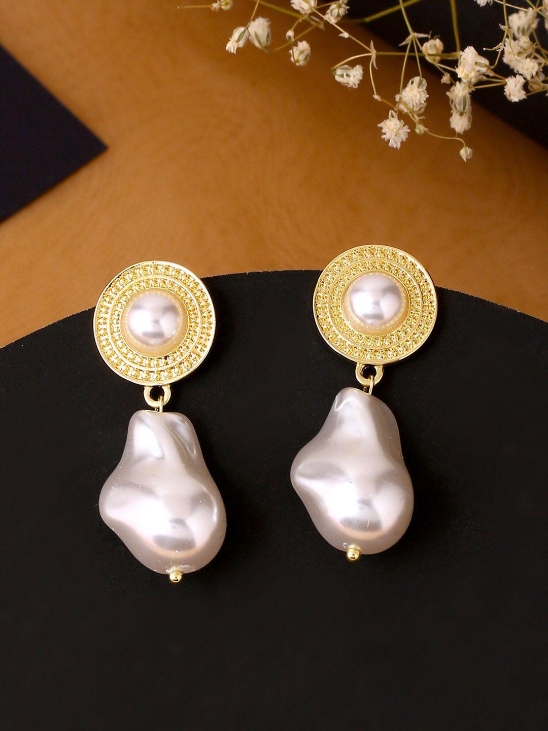 yellow chimes white contemporary drop earrings