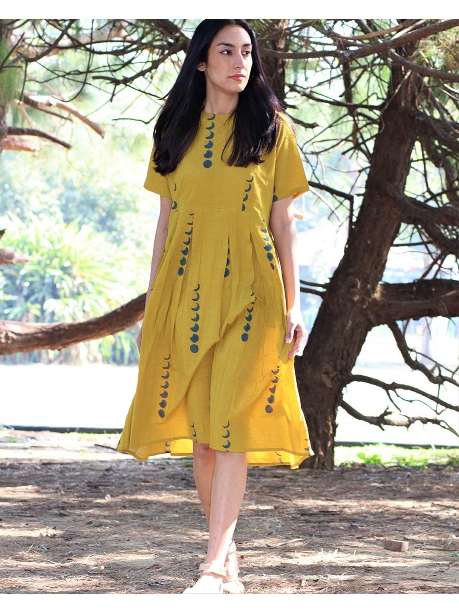 yellow cotton dress