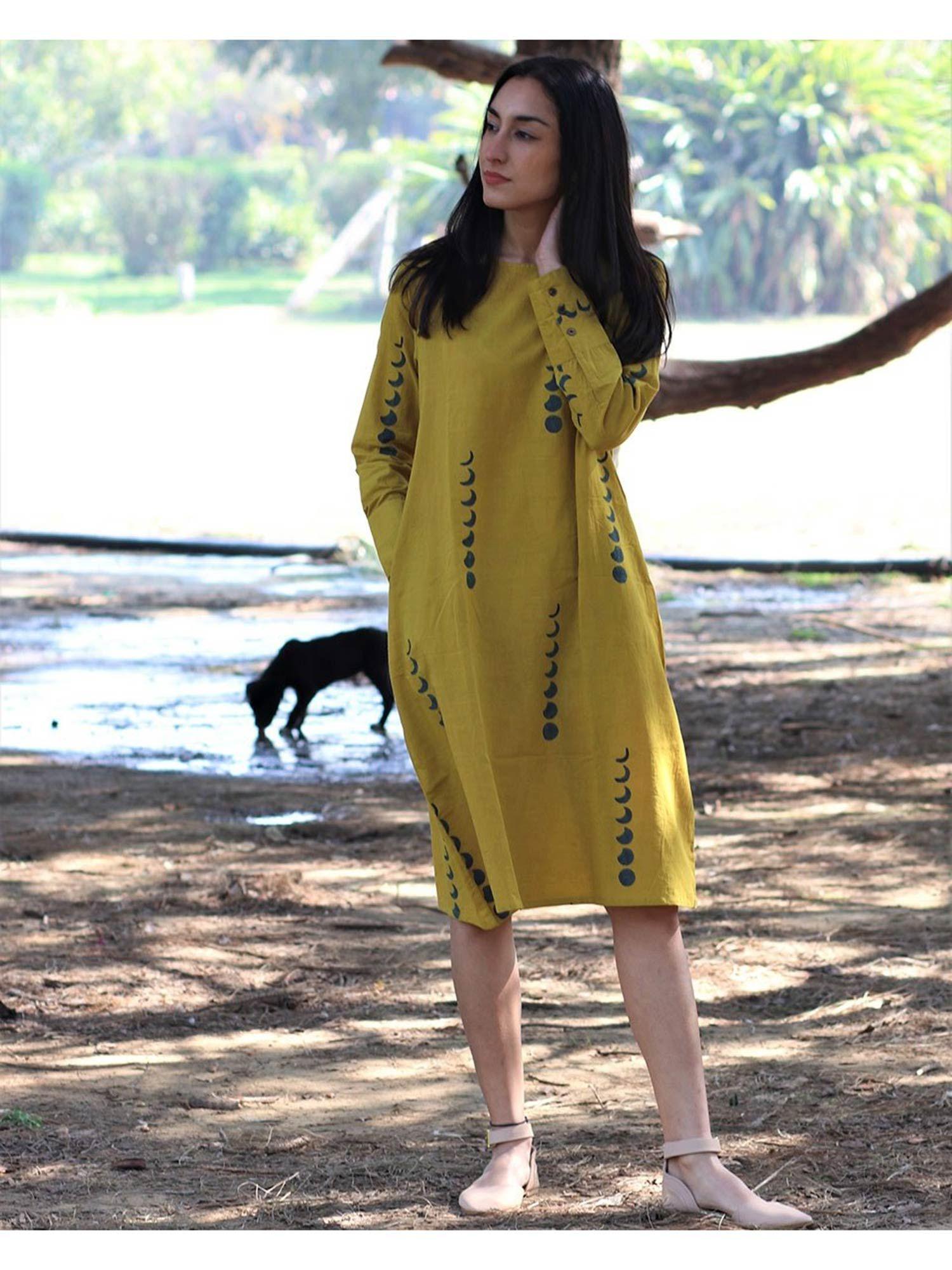 yellow cotton dress