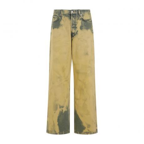 yellow cotton pine pants
