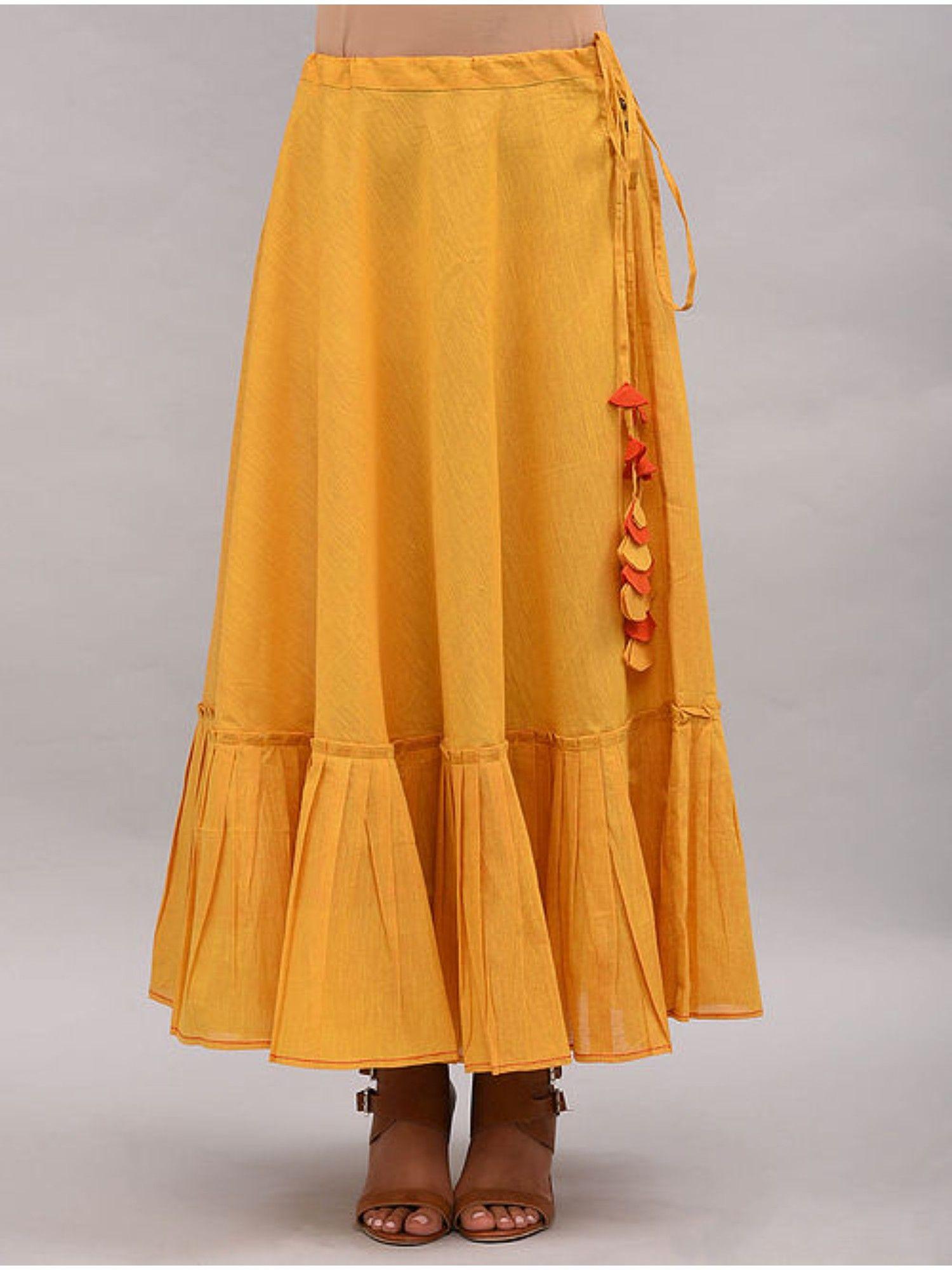 yellow cotton skirt