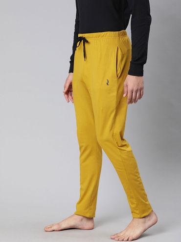 yellow cotton track pant