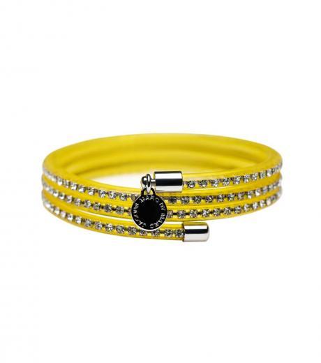 yellow crystal logo bracelet