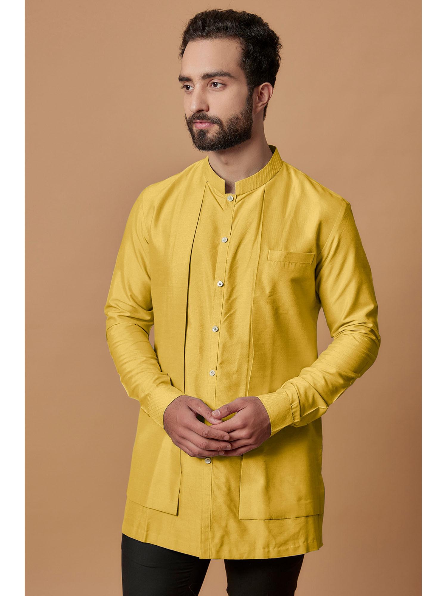 yellow ehsaan shirt kurta