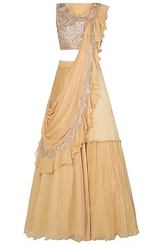 yellow embellished lehenga set