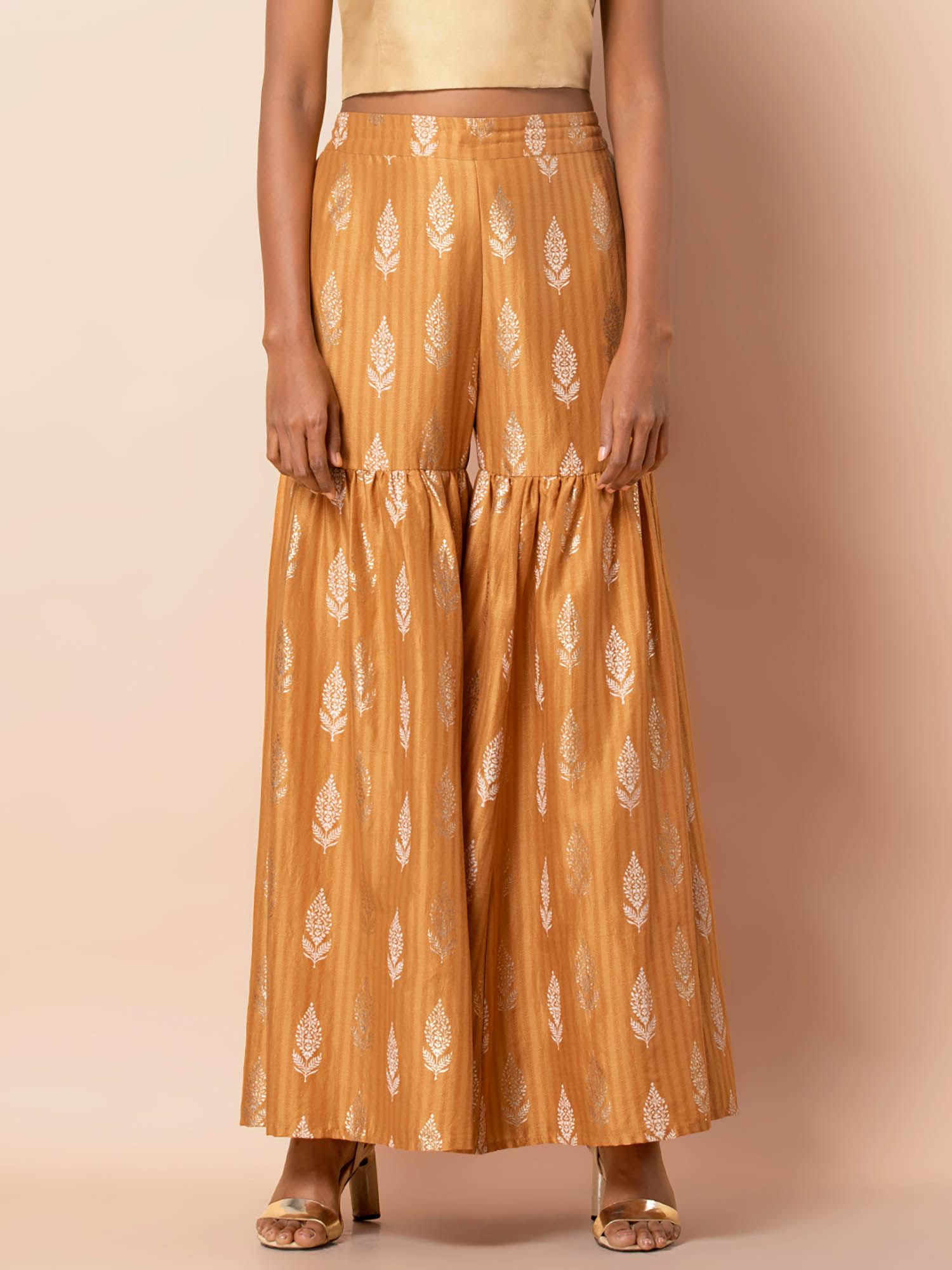 yellow floral sharara