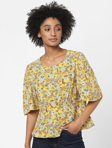 yellow floral top