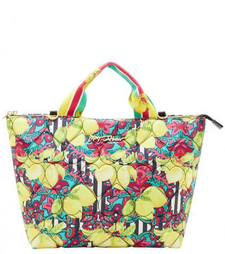 yellow fresh n fruity insulated large tote