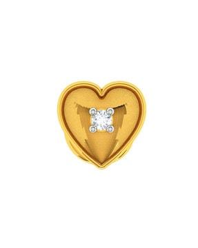 yellow gold american diamond studded nosepin