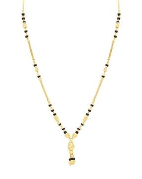 yellow gold beaded mangalsutra