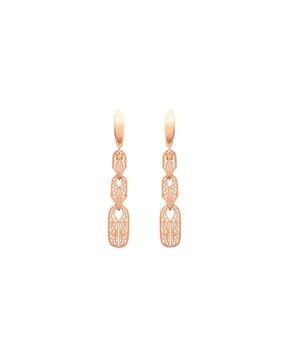 yellow gold dangler earrings