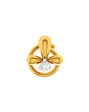 yellow gold diamond-studded nosepin