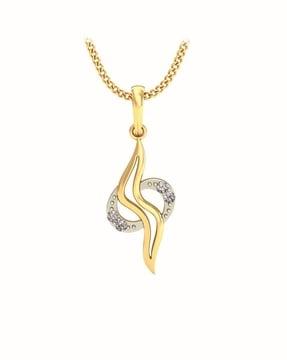 yellow gold diamond-studded pendant