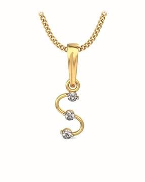yellow gold diamond-studded pendant