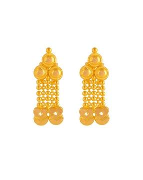 yellow gold drop earrings