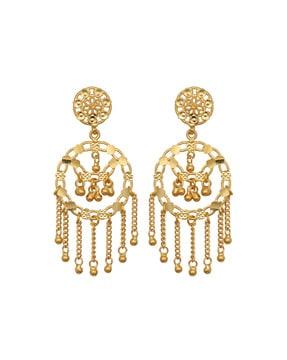 yellow gold drop earrings