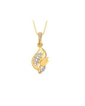 yellow gold floral pendant