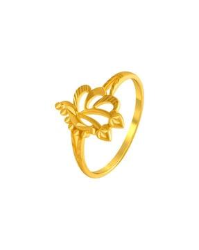 yellow gold floral ring