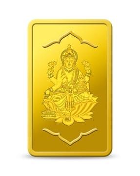 yellow gold goddess lakshmi bar