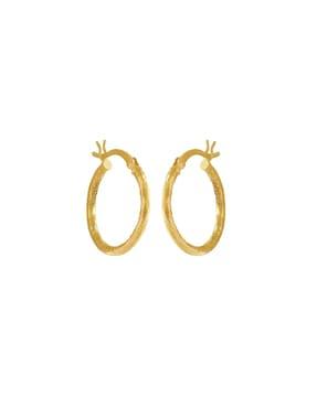 yellow gold hoop earrings