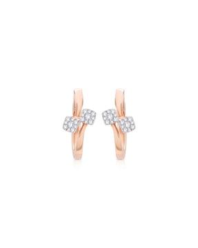 yellow gold rose gold-plated clip-on earrings