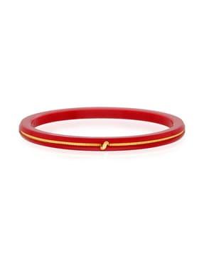 yellow gold shakha pola bangle